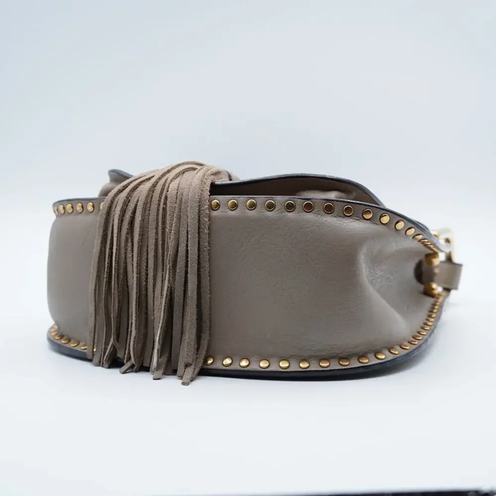 Chloe Grey Hudson Whipstitch Leather Shoulder Bag
